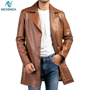 Manteau Trench Élégant Réversible en Cuir Véritable pour Homme, Doublure Chaude Hiver, Vêtement d'Extérieur Sur Mesure pour le Voyage et le Style Quotidien - Product Image 2