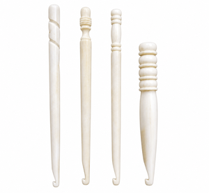 Hand Carved Bone Crochet Hooks Handmade Knitting Needles Ergonomic Crochet Hook <b>Set</b> for Yarn Craft DIY <b>Sewing</b> Tools - Product Image 1