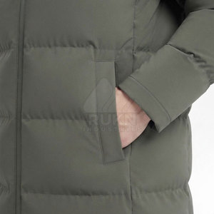 Best Choice Men Long <b>Bench</b> <b>Coat</b> Hooded Full Front Zipper Waterproof Lightweight Warm Padded Puffer Outdoor Wholesale Clothing - Product Image 4