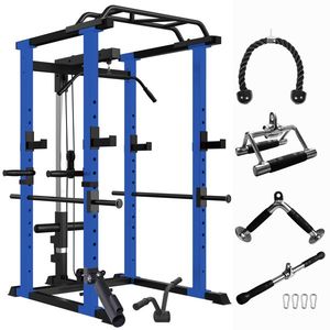 Home Gym 1000Lbs Capacity Comprehensive Fitness Barbell Rack Multi-Function Station Power Cage Adjustable Pullup Squat Rack Home - Product Image 1