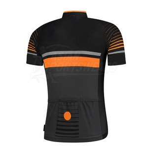 Vêtements de sport pour hommes, coupe flexible, séchage rapide, 100% polyester, maillot de cyclisme avec maille respirante pour l'entraînement à vélo en stock - Product Image 2
