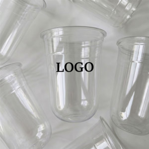 KEIFU 500mL Single Wall Arc Clear <b>Plastic</b> Cold <b>Drink</b> <b>Cup</b> OEM/ODM PP with Custom Logo for Bubble Tea and Beverages 95mm Diameter - Product Image 1