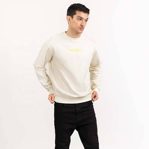 Nueva sudadera de lana de gran tamaño para hombre con estilo de algodón y poliéster, jersey con hombros caídos, bordado sólido personalizable - Product Image 6