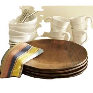 Personnalisé Offre Spéciale Rond Bois Chargeur Plaque de Service Alimentaire Plat à Dîner Par Un Fabricant Indien Fournisseur En Vrac - Product Image 1