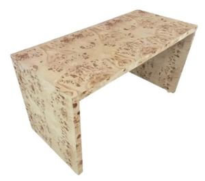 Mesa Consola Moderna de Madera de Burl Personalizada con Patas, Muebles para Sala de Estar Hechos en EE. UU. - Product Image 1