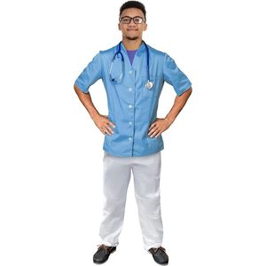 Pantaloni da lavoro grandi bianchi impermeabili da uomo 50 Scrub usa e getta; Abbigliamento antipioggia impermeabile da donna microporoso - Product Image 1