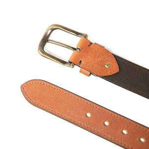 Ceintures pour hommes en cuir véritable, motif ethnique, boucle embossée, ceinture en cuir de vachette véritable pour hommes - Product Image 2