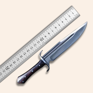 Cuchillo Bowie Recto de Acero Inoxidable A&M Enterprises con Punta Caída y Mango de Madera para Supervivencia al Aire Libre, Uso Profesional y Camping - Product Image 3