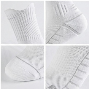 Chaussettes blanches pour adultes, respirantes, en tricot, pour la course à pied, saison estivale, épaisseur standard, motif uni - Product Image 4