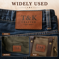 Étiquette en cuir PU personnalisée avec logo en relief pour jeans, sacs en denim, chapeaux, vestes, vêtements, étiquettes de vêtements OEM, étiquette en cuir