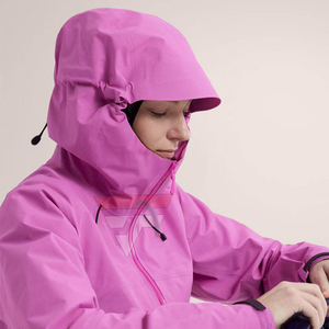 Veste de ski imperméable rose à capuche pour femme, coupe-vent, manteau de neige épais avec fermeture éclair, poignets ajustables, chaud pour l'escalade - Product Image 5