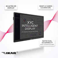 Écran de télémédecine IKAR JX-E5A 75 pouces 4K IFPD Android 15 OS Tableau interactif intelligent à 40 points tactiles avec caméra IA