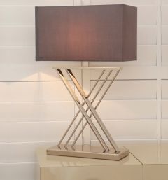 Lampe de table moderne en aluminium avec abat-jour en lin beige, design minimaliste, LED blanc chaud 3500K, écologique, protection oculaire, pour chambre d'hôtel AC - Product Image 3