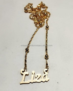 Collar de Cadena de Latón Vintage Hecho a Mano para Mujer, Joyería Clásica de Moda con Colgante Chapado en Oro para Boda, Fiesta, Regalo al por Mayor - Product Image 1