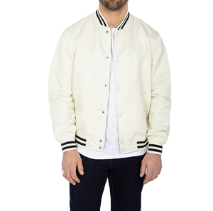 แจ็คเก็ตเบสบอล Letterman Varsity คุณภาพดี ขายส่ง ปักโลโก้ตามสั่ง แขนเสื้อ PU สำหรับฤดูใบไม้ร่วง ผู้ชาย สั่งทำแบรนด์ได้ บริการ OEM - Product Image 1