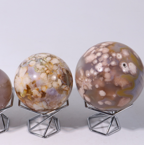 Cherry Blossom Agate Sphere LED <b>Light</b> Natural Crystal Waterproof Carved Decorative Home Bedroom Art Spiritual Healing - Product Image 4