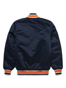 Chaqueta Varsity para Hombre de Alta Calidad y Ecológica, Bordada en la Parte Delantera con la Frase 'Never Stop Swinging', Estilo Preppy, de Lana, para Invierno - Product Image 2