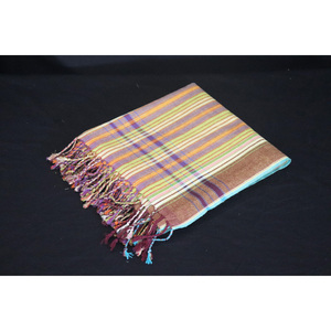 Toalla Kikoy de Lujo, Diseño a Rayas Multicolor, 100% Algodón, Estilo Turco Moderno, Ecológica, de Secado Rápido, en Oferta - Product Image 1