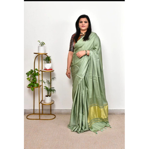 PURE Modal Silk tissu pallu Saree - Product Image 1