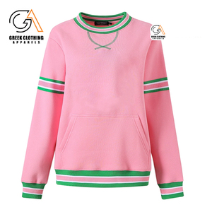 Sweat-shirt décontracté Alpha Kapa avec logo personnalisé, pull à col montant et manches longues, boutons sur le côté - Product Image 1