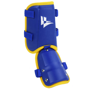 Protège-jambes de frappeur de baseball réglable en cuir PU rigide, tailles adulte/jeune, couleur et logo personnalisables, protection professionnelle - Product Image 1