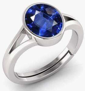 Bague ovale moderne en saphir, plaquée rhodium, en acier inoxydable, sertie clos, design géométrique, pour fiançailles féminines, septembre - Product Image 5