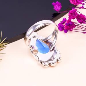 Anillo de plata con gema de tanzanita azul, plata de ley 925, joyería hecha a mano, regalo para mujeres y niñas - Product Image 4