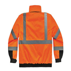 Chaqueta de Trabajo Acolchada con Capucha para Hombre, Transpirable, Ecológica, de Alta Visibilidad, con Franjas Reflectantes e Impermeables, de FALCON ENTERPRISES - Product Image 3
