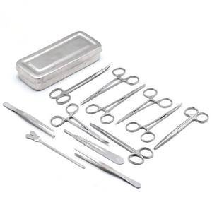 Ensemble d'instruments de chirurgie mineure professionnels en acier inoxydable, kit d'outils chirurgicaux manuels pour la chirurgie générale, utilisation hospitalière - Product Image 1
