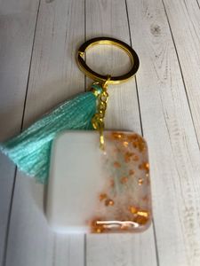 Elegant Butterfly Resin Key Ring With Sparkling Glitter Handmade Decorative Fashion Accessory Pendant Charm - Product Image 1