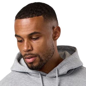 <b>Mens</b> Light <b>Grey</b> Pullover Hoodie Casual <b>Fleece</b> Sweatshirt Long Sleeve Athletic Fashion Apparel Hoodie - Product Image 3