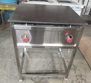 Freidora de Gas de Acero Inoxidable, Freidora Comercial de Doble Quemador, Estación de Freír de Sobremesa para Cocina de Restaurante - Product Image 1
