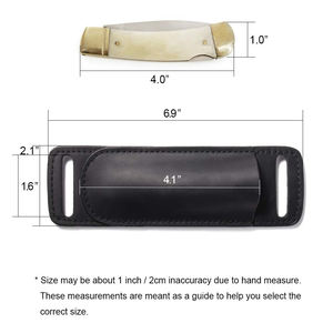 Funda de Cuero Táctica Compacta para Cuchillo Plegable, Funda Universal para Cinturón, Doble Costura, Personalizada, ODM, OEM, Fábrica, Impermeable, de Primera Calidad - Product Image 6