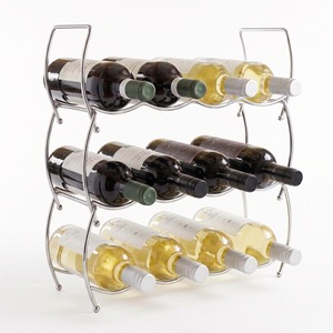 Soporte Artístico de Metal para Botellas de Vino, Exhibidor Moderno de Mesa - Product Image 4
