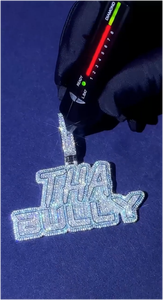 Colliers et pendentifs personnalisés Hip Hop avec nom en moissanite, lettres 3D effet goutte d'eau, chaînes cubaines et chaînes tennis pour hommes - Product Image 2