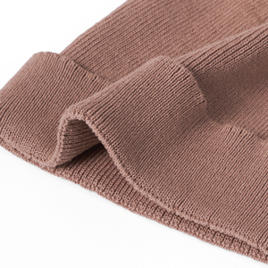 Gorro de Punto Suave con Pompón, Color Moca Sólido, Invierno, para Bebés Unisex, Estilo Adorable - Product Image 3