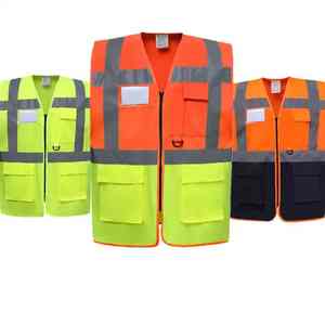 Gilet de sécurité réfléchissant haute visibilité 2026 jaune fluorescent léger pour travaux routiers et de construction - Product Image 6