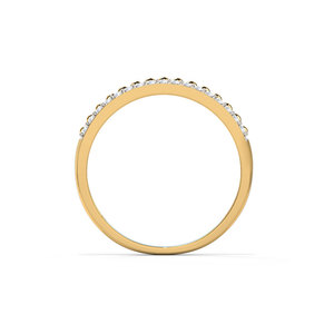 Lab Grown Diamond Beaded Double <b>Row</b> Band Ring - Product Image 2