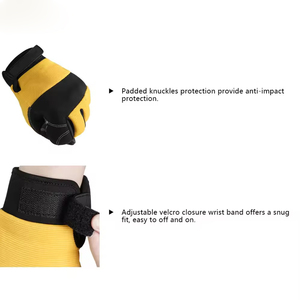 Guantes de Trabajo Mecánicos de Cuero Unisex con Agarre Extra, Guantes de Seguridad para Mecánicos con Dedos Completos, al Mejor Precio y Buena Venta - Product Image 5