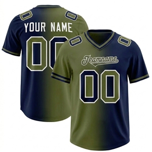 <b>Kids</b> Practice Jersey Custom Unisex American football gradient jersey V-neck jersey Sublimated print Sports Jerseys - Product Image 3