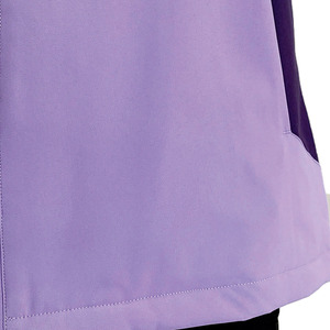 Women’s Purple Color Block Hooded Windbreaker Men's <b>Jackets</b> Private Label <b>Lightweight</b> Outdoor Shell with Zip Pocket Adjustable - Product Image 5