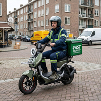 Scooter électrique cargo Unigogo U26 1000W 48V 60V, cyclomoteur électrique utilitaire pour la livraison de nourriture et le transport de marchandises