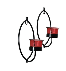 Support mural en métal de qualité supérieure pour bougies, décoration intérieure de Noël, 2 pièces, support mural en fer pour bougies - Product Image 3