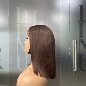 Precio de fábrica 100% Raw Virgin Vietnamita Humano Encaje Peluca Trama Hueso Recto Color Chocolate Super Doble Extensiones de cabello - Product Image 6