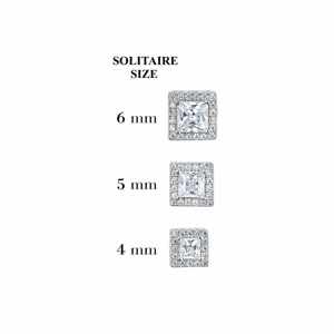 Radiant 925 Silver High Carbon Diamond Stud <b>Earrings</b> For Women Sophisticated Jewelry For Bridal Wedding Engagement Anniversary - Product Image 4