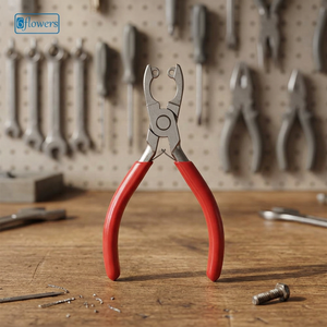 Left Handed Industrial Grade Loop Closing Pliers Smooth Stainless Steel Blade and Handle Blunt Scissors for Shearing - Product Image 3