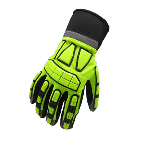 Guantes de Trabajo de Cuero y Goma de Alta Calidad, Resistentes a Cortes, Anti-Vibración, Anti-Impacto, para Soldadura, con Puño de Neopreno - Product Image 2