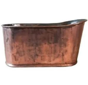 Bañera Ovalada Vintage de Cobre con Patas, Bañera Independiente de Metal Marrón Rústico para Baño - Product Image 2
