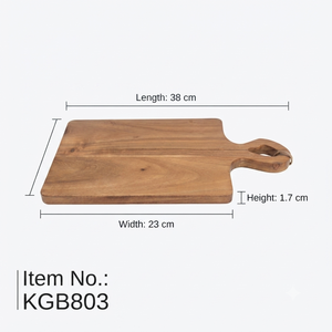 Planche à découper en bois d'acacia avec poignée, planche à découper en bois, plateau de service pour fromage, ustensiles de cuisine, maison, restaurant, vente en gros - Product Image 5