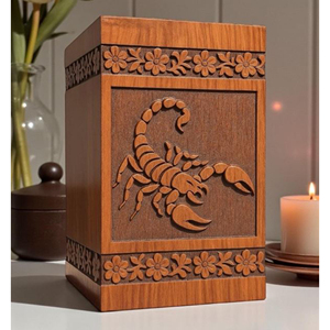 Handcrafted Wood Urn <b>Box</b> with Snake Carving | Personalized Memorial <b>Keepsake</b> urn Memorial <b>Keepsake</b> by AYAANS - Product Image 1